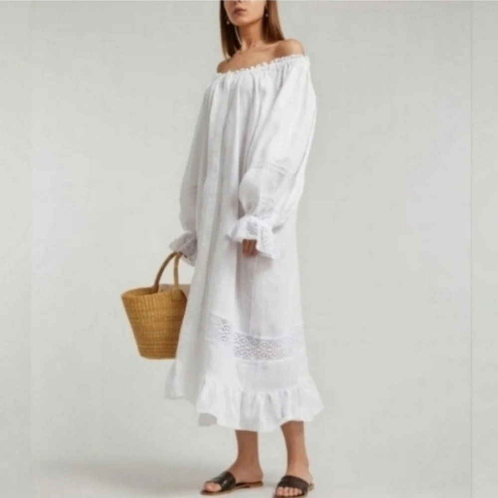 Sleeper Paloma 100% linen midi dress - Picture 7 of 15